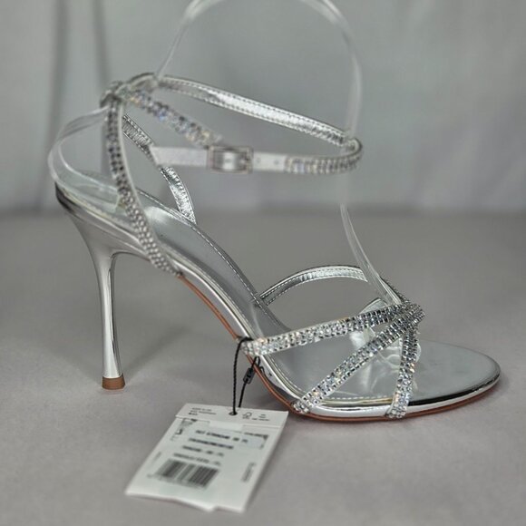 MANGO Strap Rhinestone Sandals | endource NWT Mango Women\'s Strap Rhinestone Sandals